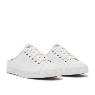 【Keds】KICKSTART 女鞋 極簡時尚皮革綁帶穆勤鞋 小白鞋 休閒鞋(WH62558)