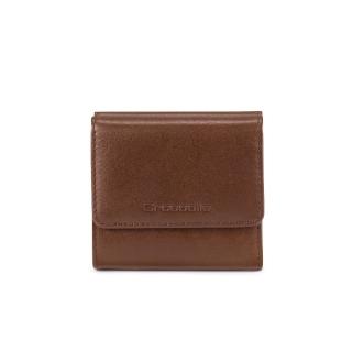 【Crocodile】真皮皮夾 翻蓋三折短夾 6卡 多置物隔層 Naturale 3系列-0116-13008(新品上市 女用錢包推薦)