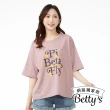 【betty’s 貝蒂思】網路獨賣★笑臉字母印花寬版舒棉上衣(共三色)