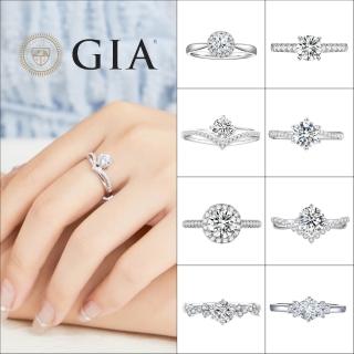 【鉅曜】GIA 1克拉 18K金/PT950 無色等級 圓夢鑽石戒指-多款選 12款任選(培育鑽石)