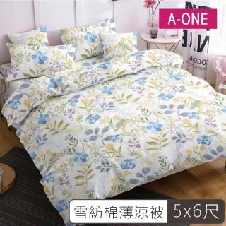【A-ONE】臺灣製 雪紡棉 鋪棉四季被/涼被組(5x6尺 多款任選)