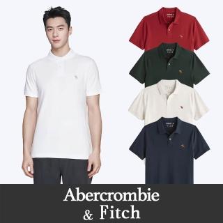 【Abercrombie & Fitch】AF 麋鹿 A&F 經典刺繡麋鹿短袖POLO衫 上衣-多色組合(平輸品/春夏舒適)