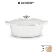 【Le Creuset】琺瑯鑄鐵鍋橢圓鍋25cm(櫻桃紅/含羞草黃/加勒比海藍/沉靜黑/棉花白 多色選1)