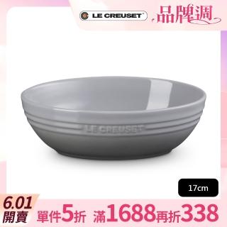 【Le Creuset】瓷器橢圓形湯碗17cm(迷霧灰)