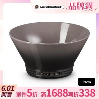 【Le Creuset】瓷器新採和風系列麵碗19cm(燧石灰)