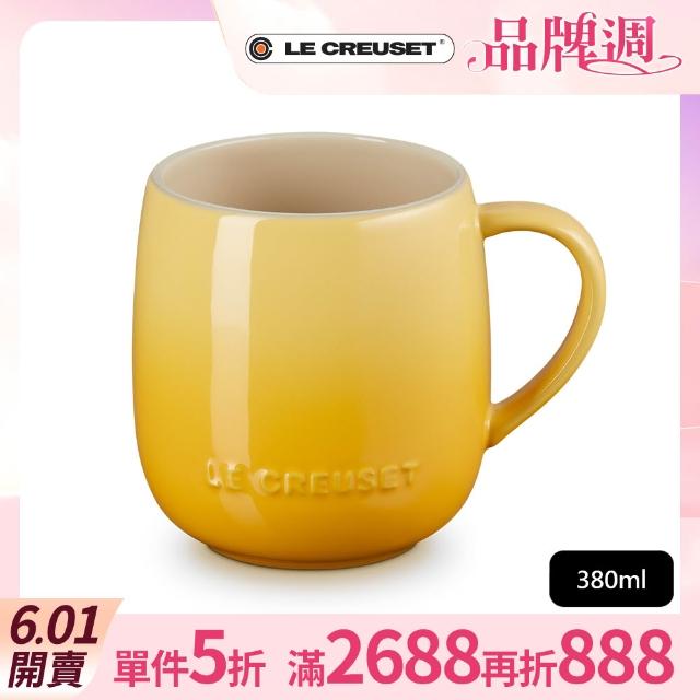 【Le Creuset】瓷器蛋蛋馬克杯380ml(蜂蜜黃)