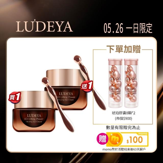 【LUDEYA】買1送1★超緊緻微臻琥珀眼霜15ml共2入(眼霜/眼部保養)