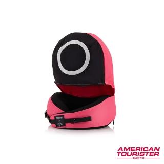 【AMERICAN TOURISTER 美國旅行者】X SQUID GAME魷魚遊戲聯名 經典造型舒適旅行頸枕(黑/墨西哥粉)