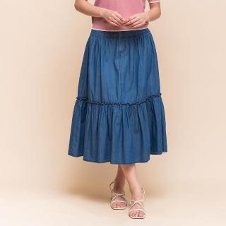 【perng yuh 芃諭名品】*念戀輕甜 荷葉 丹寧牛仔裙(2025 SS Collection｜4A春夏新品上市)