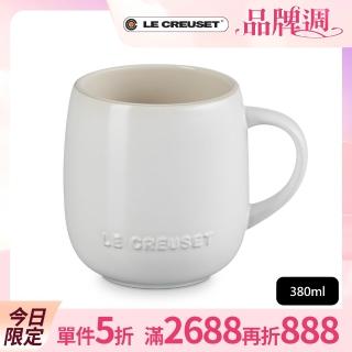 【Le Creuset】瓷器蛋蛋馬克杯380ml(棉花白)