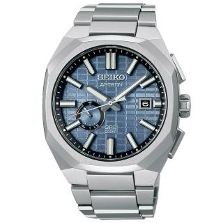 【SEIKO 精工】Astron 新一代GPS時尚多邊造型太陽能腕錶/藍面41.2mm(SSJ013J1/3X62-0AA0B)