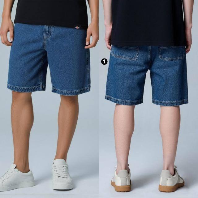 【Dickies】男款丹寧經典Logo牛仔工裝短褲(多款任選)