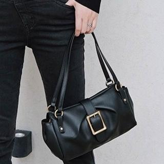 【LEESA】真皮包包\女生包包\手提包\牛皮包\皺摺包\包包女\真皮女包\高階感\軟包\法棍包\腋下包\方釦包