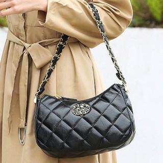 【LEESA】真皮包包\小香風\半月包\手提包\牛皮包包\斜跨包\隨身包\包包\女生包包\腋下包\側揹包\斜揹包