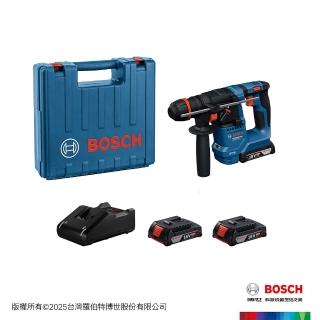 【BOSCH 博世】18V 免碳刷通用夾頭免出力鎚鑽(GBH 18V-18X 2.0Ahx2)