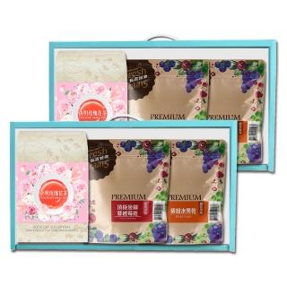 【長青穀典】戀戀花香禮盒 2盒組(玫瑰花茶 蔓越莓乾 水果乾 無咖啡因 優雅 貴婦 送禮)