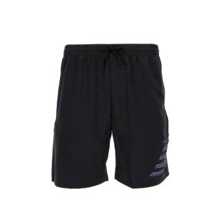 【NEW BALANCE】男款 黑色 訓練 美規 口袋 抽繩 大Logo 9吋 運動 短褲 MS41248BM