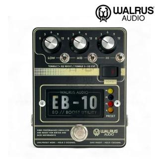 【WALRUS AUDIO】EB-10 Preamp//EQ//Boost 效果器／創新頂級品牌(前級效果 單顆 綜效 增益 頻段)