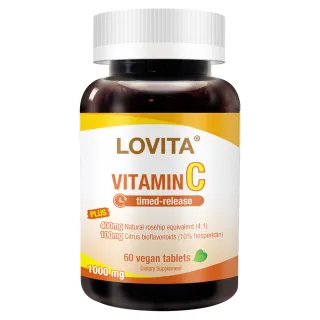 【LOVITA愛維他】長效緩釋型維他命C素食錠1000mg(60錠)