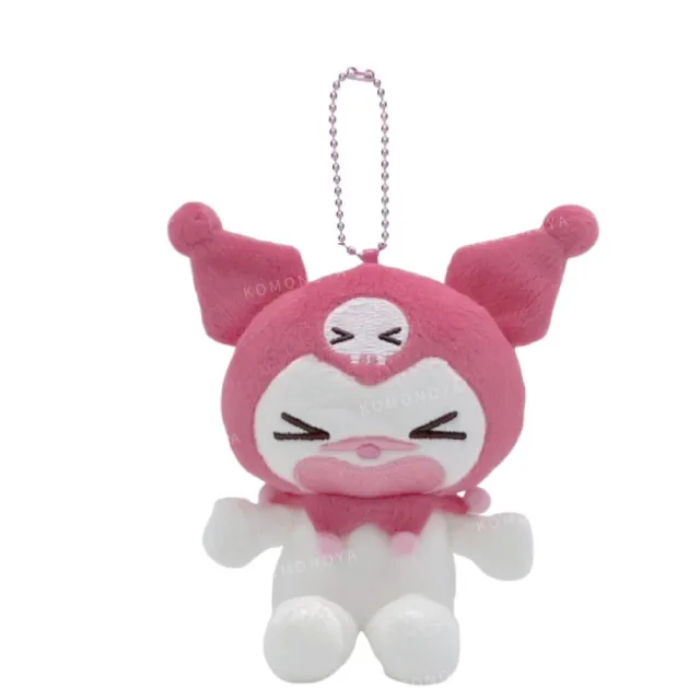 【小禮堂】Sanrio 三麗鷗 酷洛米 絨毛玩偶吊飾 粉帽大哭 變裝50週年(平輸品)