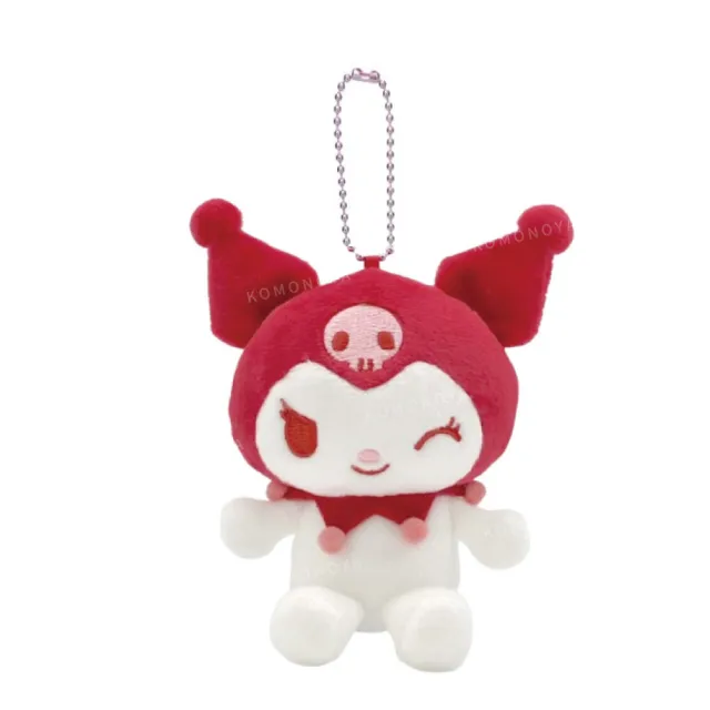 【小禮堂】Sanrio 三麗鷗 酷洛米 絨毛玩偶吊飾 紅帽單眨眼 變裝50週年(平輸品)