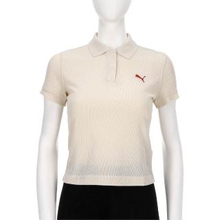 【PUMA】PRM ESS 女款 白色 Polo衫 上衣 歐規 運動 休閒 短袖 62977787