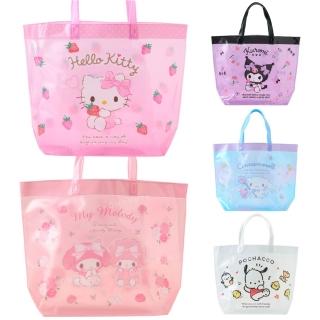 【小禮堂】Sanrio 三麗鷗 PVC防水海灘袋 2025炎夏企劃 Kitty 美樂蒂 大耳狗(平輸品)