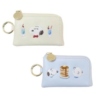 【小禮堂】Snoopy 史努比 遙控器鑰匙票卡收納包 下午茶(平輸品)