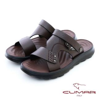 【CUMAR】兩穿式厚底涼鞋(咖啡色)