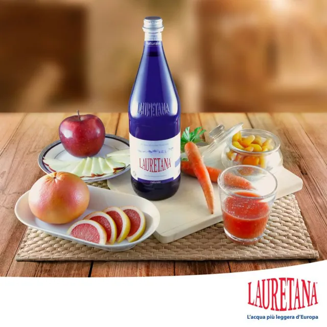 【LAURETANA 蘿莉塔娜】義大利 冰河氣泡水 玻璃瓶 1000mlx6入(氣泡水 官方直營)