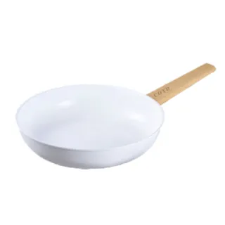 【COTD】美型白玉珍珠鍋具28CM陶瓷平底鍋買一送一(不沾鍋/湯鍋/煎鍋/台灣出貨)