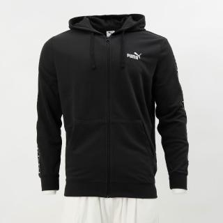 【PUMA】基本系列 ESS Tape 男款 黑色 運動 休閒 口袋 拉鍊 抽繩 連帽 歐規 外套 68467801