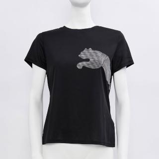 【PUMA】TAD 女款 黑色 圓領 大跳豹 T恤 歐規 上衣 運動 休閒 短袖 52667301