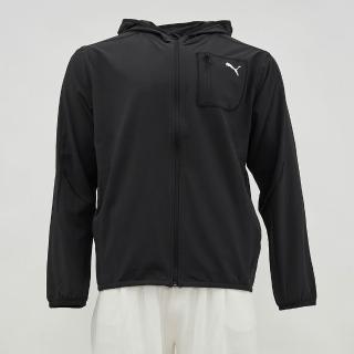 【PUMA】Flex 男款 黑色 拉鍊 口袋 縮口 歐規 運動 休閒 連帽 風衣 外套 52673301