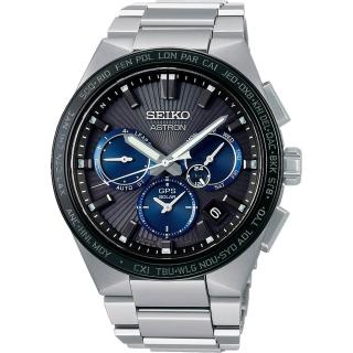 【SEIKO 精工】ASTRON系列 GPS衛星對時 太陽能雙時區時尚腕錶/43.1mm(SSH119J1/5X53-0BV0D)