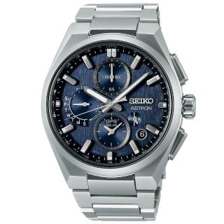 【SEIKO 精工】ASTRON系列 GPS衛星對時 太陽能計時腕錶-黑標/42mm(SSH161J1 /5X83-0AE0B)