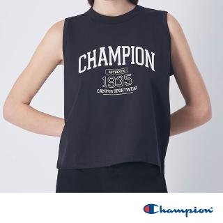 【Champion】官方直營 女款-ROCHESTER 印花短版背心-黑色(117208-ES510)