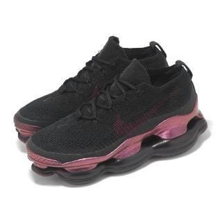 【NIKE 耐吉】休閒鞋 Wmns Air Max Scorpion FK 女鞋 黑 紅 大氣墊 針織(DJ4702-004)