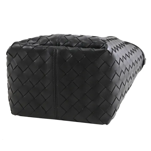 【BOTTEGA VENETA 寶緹嘉】簡約經典手工編織附萬用袋手提包托特包(黑)