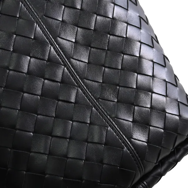 【BOTTEGA VENETA 寶緹嘉】簡約經典手工編織附萬用袋手提包托特包(黑)