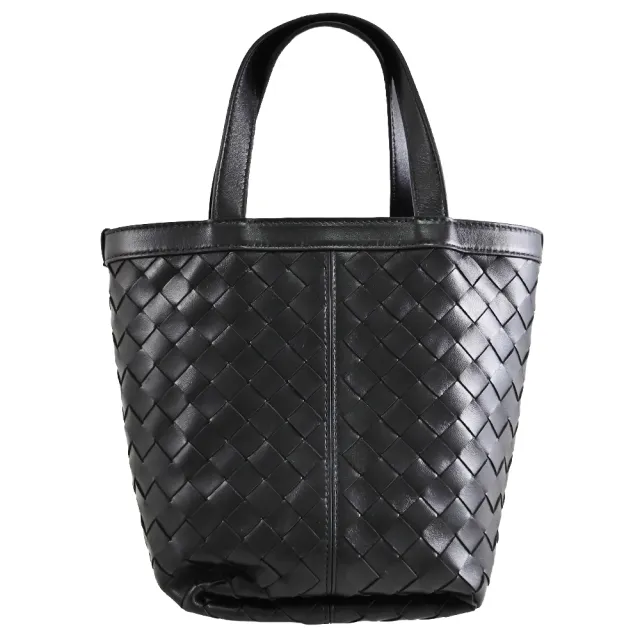【BOTTEGA VENETA 寶緹嘉】簡約經典手工編織附萬用袋手提包托特包(黑)