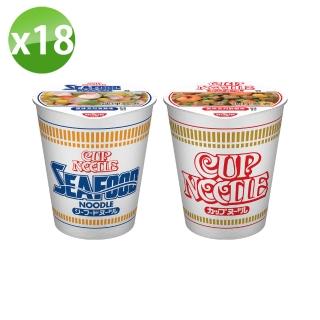 【NISSIN 日清】合味道原味系列杯麵 18入組杯麵 口味任選(海鮮味/鮮蝦味 70g/杯x18杯組)