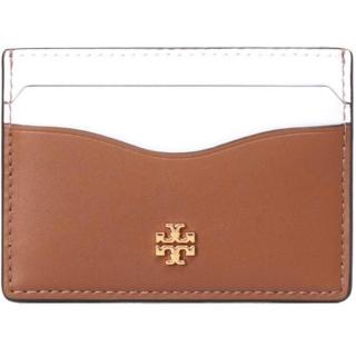 【TORY BURCH】光學白X駝鹿咖啡皮革超薄信用卡名片夾