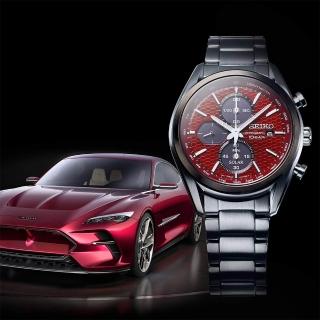 【SEIKO 精工】CS 喬治亞羅設計三眼計時手錶-41mm 618 禮物 送禮(V176-0BH0R/SSC771P1)