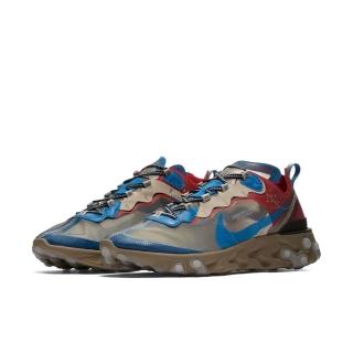 【NIKE 耐吉】Undercover x Nike React Element 87 淺米紅 聯名 半透明 休閒鞋 運動鞋 男鞋 BQ2718-200