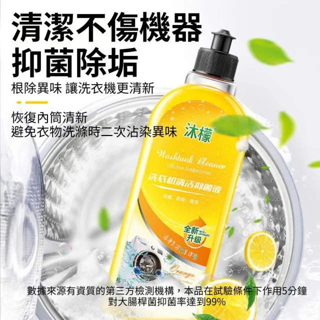 【潔淨專家】沐檬洗衣機清潔抑菌液500ml-2入組(洗槽劑 去污劑 除菌除垢)