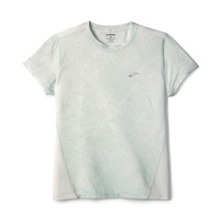 【BROOKS】女 Sprint Free 短袖上衣 3.0 淡藍印花(221712438)