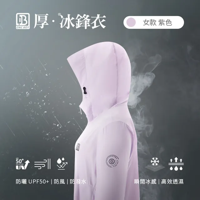 【ONE BOY】防風防潑水UPF50+防曬冰感A+級機能透氣厚冰鋒衣(N240068)