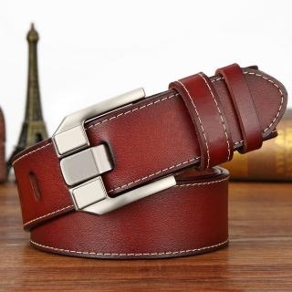 【KT DADA】復古休閒皮帶 方扣腰帶 真皮皮帶 牛皮腰帶 針扣皮帶 牛仔褲帶 黑色腰帶 棕色皮帶 皮帶 腰帶
