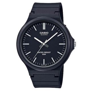 【CASIO 卡西歐】MW-240-1E 極簡色彩大錶面指標錶(學生考試必備 錶徑約4.36公分)